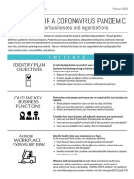 Planning For Coronavirus Pandemic Printable