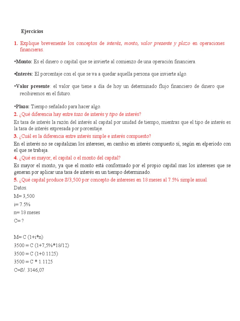 Ejercios 3 Dic Matematica Finciera | PDF | Tasas de interés | Crédito