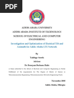 Investigation and Optimization of Electrical Tilt and Azimuth For Addis Ababa LTE Network - Taddege Assefa