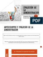 Evolución de La Administración