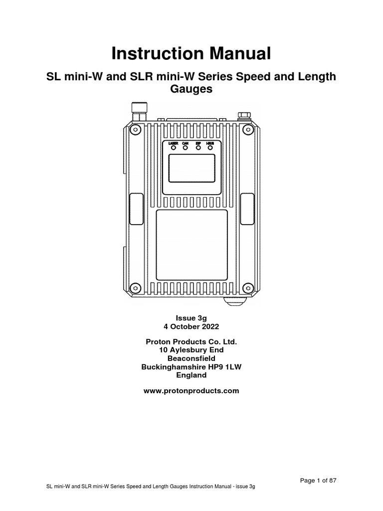 SL SLR Mini W I4 Iss3g 2733 | PDF | Water | Computer Engineering