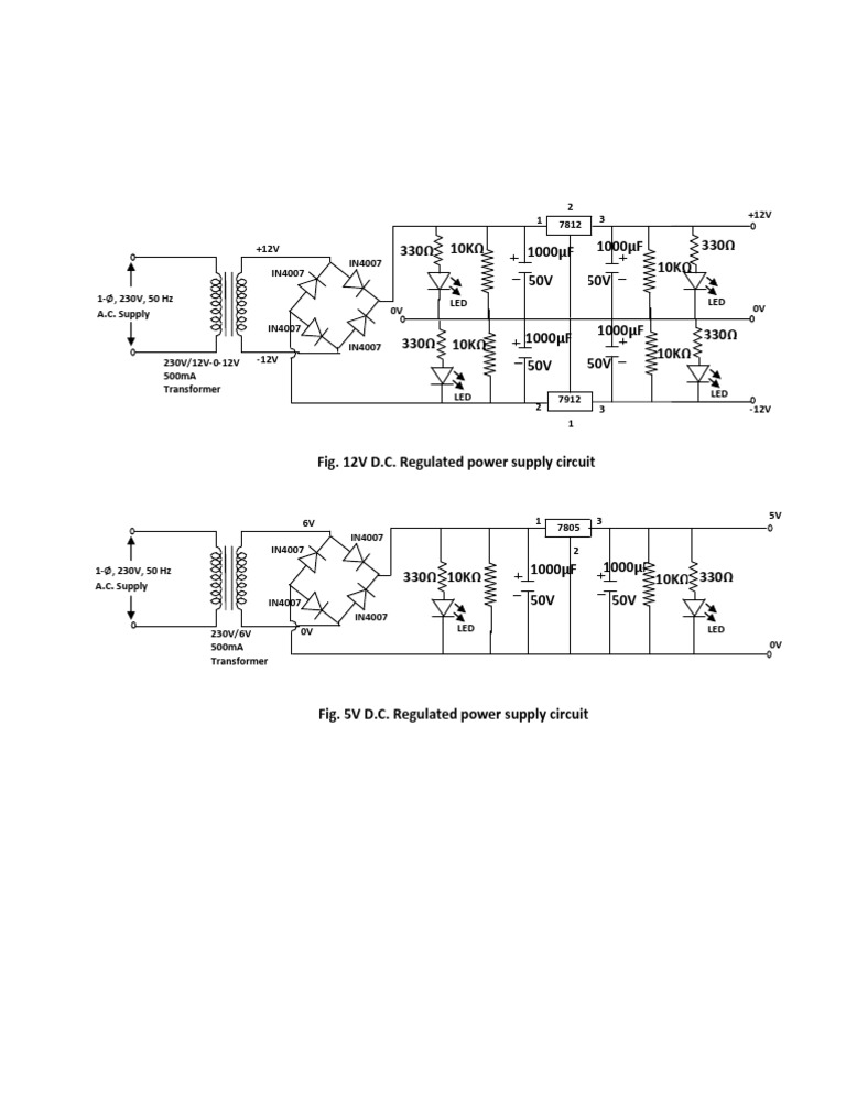 Regulated Power Supply Circuit | PDF