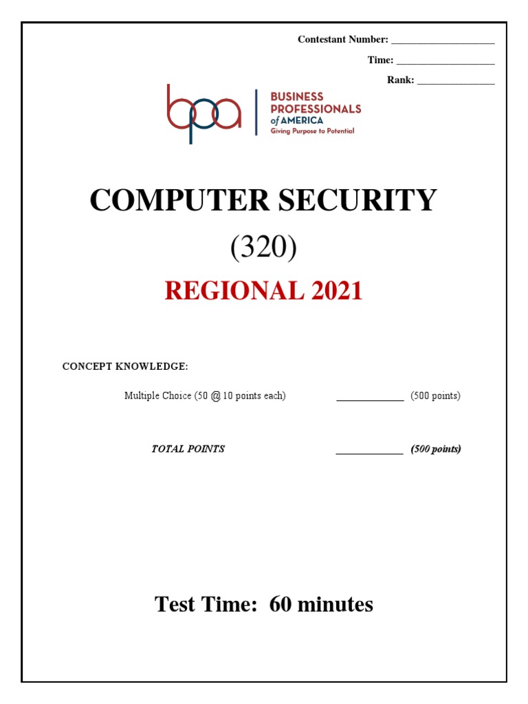 Computer Security Regional 2021 Exam | PDF | Encryption | Port ...
