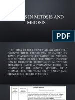 Errors in Mitosis and Meiosis