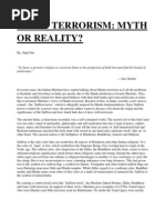 Hindu Terrorism Myth or Reality