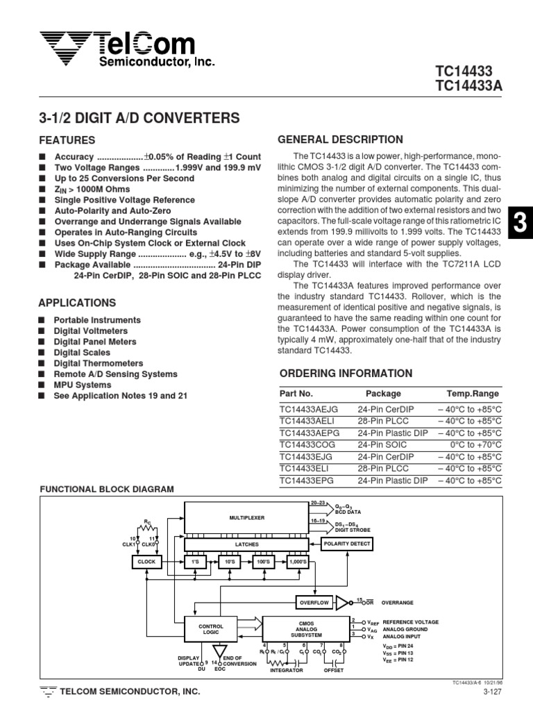 TC 14433 Epg | PDF | Analog To Digital Converter | Electronic Circuits
