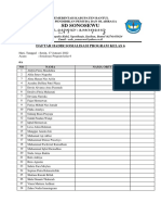 Daftar Hadir Sosialisasi Program Kelas 6