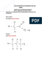 TAREA. Enlaces Químicos Presentes en Productos de Uso Diario