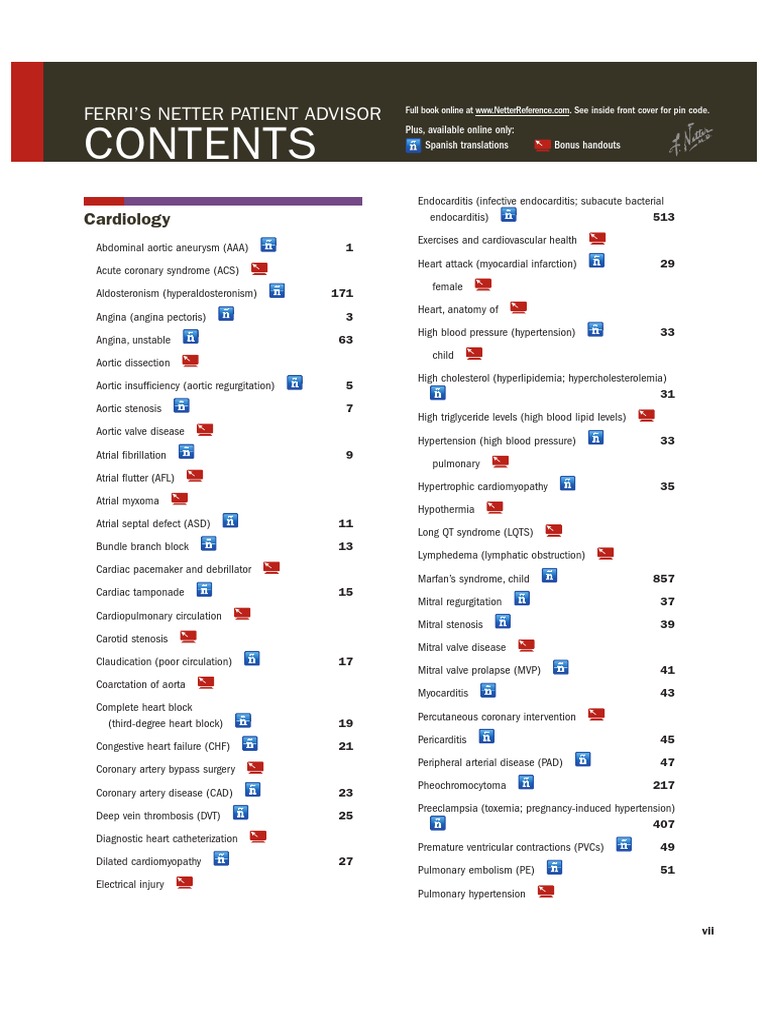Ferri'S Netter Patient Advisor Cardiology PDF Heart Myocardial