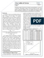 Informe No 3. Los Anillos de Newton