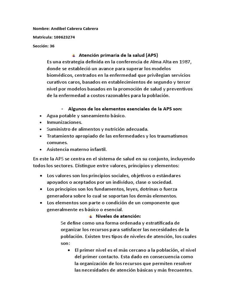 Atención Primaria en Salud: Conceptos Clave | PDF | Hospital ...