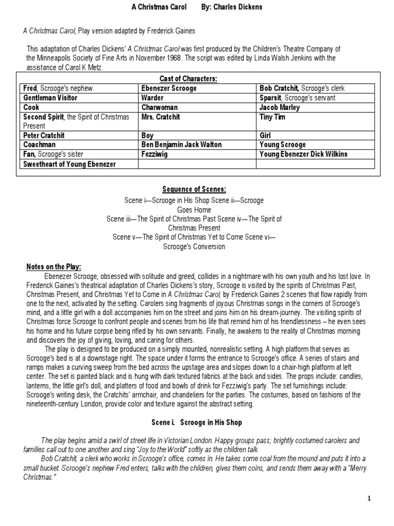 7.3.2 FULL SCRIPT A Christmas Carol PDF Ebenezer Scrooge A