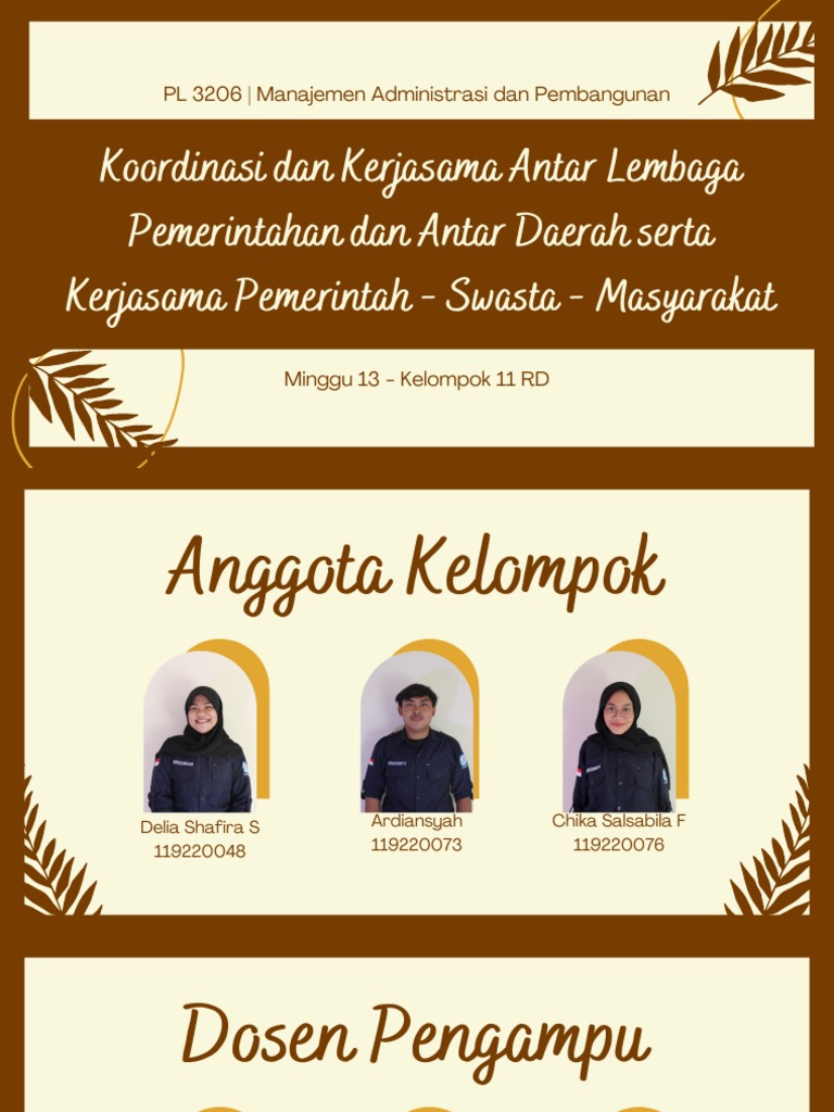 Koordinasi & Kerjasama Pemerintah | PDF