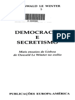 Democracia e Secretismo - Oswald Le Winter