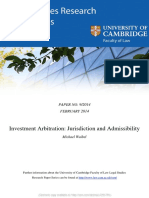 Investment Arbitration Jurisdiction and Admissibility