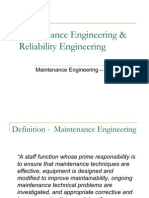 Maintenance Engineering & Reliability Engineering Lecture 4