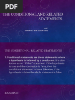 The Conditional and Related Statements