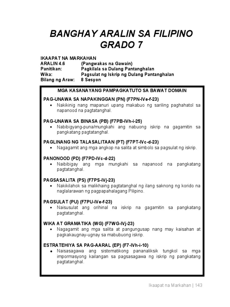 4 6-Pagtatanghal | PDF