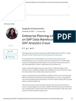 Enterprise Planning With AWS Data On SAP WM 2