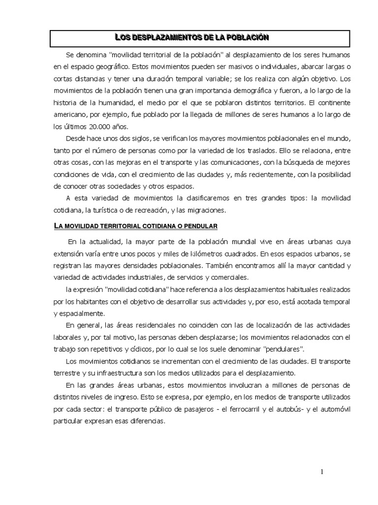Actividades sobre migraciones en secundaria | PDF | Migración humana ...