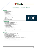 Blooms Taxonomy Question Stems