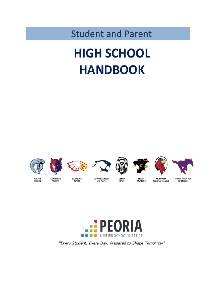 High School Handbook Student and Parent PDF Individualized