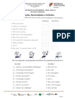 Saudações - Nacionalidades e Profissões