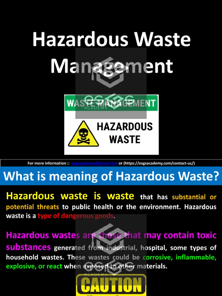 Hazardous Waste Management PDF