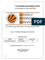 RK21HPB75 - Project - INT306 - PROJECT REPORT ON PARKING MANAGEMENT SYSTEM