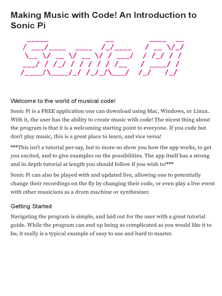 Making Music With Code PDF Application Software Computing