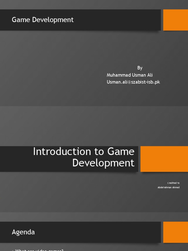 Introduction To Game Development | PDF | Video Games | Video Game ...