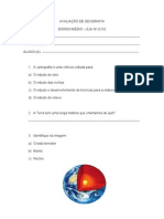 Avaliação de Geografia