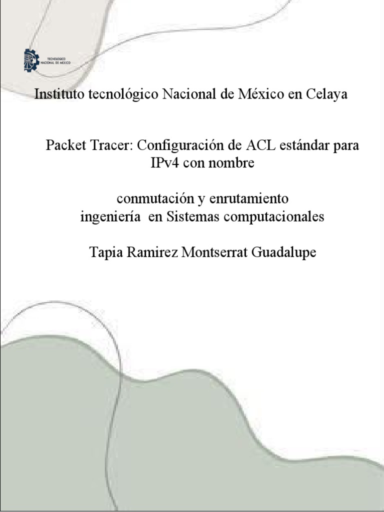 5 1 9 packet tracer configure named standard ipv4 acls es xl pdf