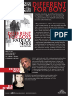 Different for Boys by Patrick Ness Press Release 