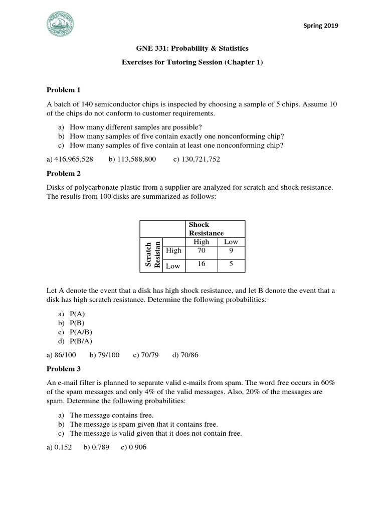 Tutoring Session Problems Chapter 1 | PDF