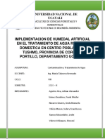 Implementacion de Humedal Artificial en El Tratamiento de Agua Residual Domestica en Centro Poblado de Tushmo, Provincia de Coronel Portillo, Departamento Ucayali.