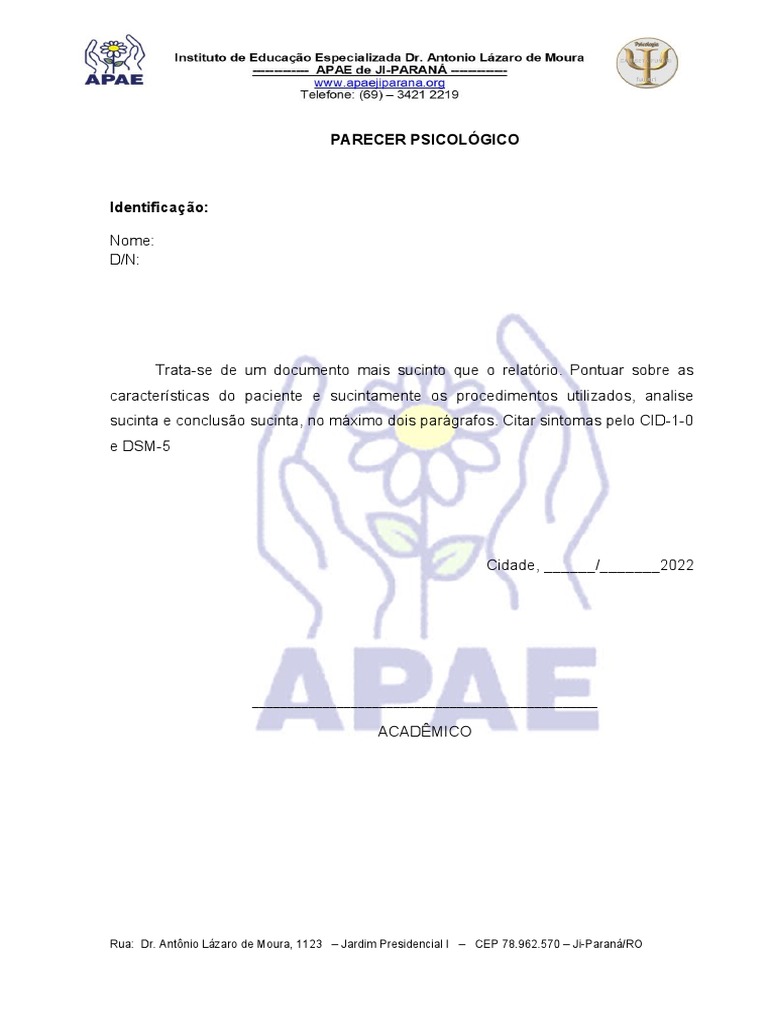 Modelo parecer pdf