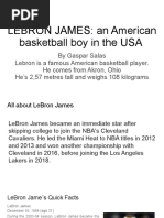 LEBRON JAMES - An American Basketball Boy in The USA