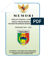 Memori - Serah Terima Jabatan - 2021