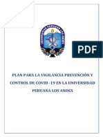Plan para La Vigilancia y Prevencion y Control de Covid 19