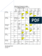 FORE School of Management, New Delhi Post-Graduate Diploma in Management (FMG-19) Timetable for Term-4