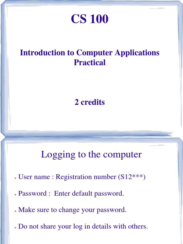 Intro to Computer Applications Course | PDF