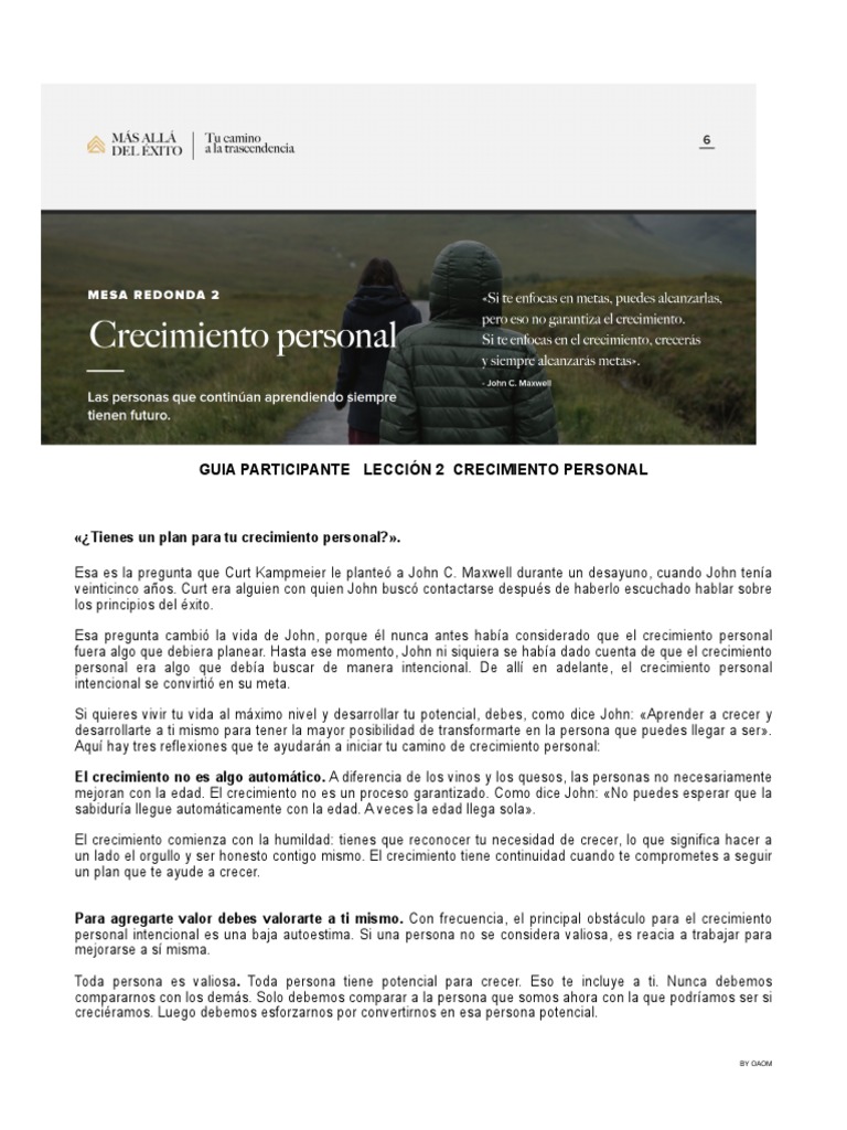 Guía para el Crecimiento Personal | PDF