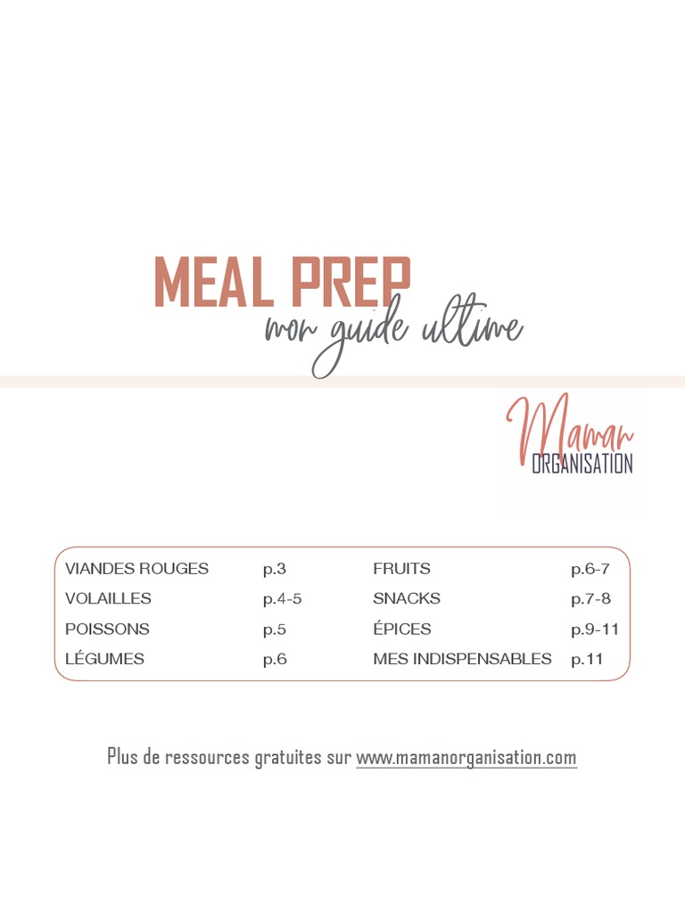 Meal Prep | PDF