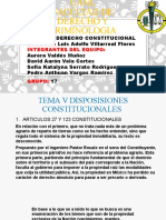 Tema V Disposiciones Constitucionales