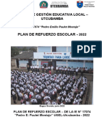 Plan de refuerzo escolar 2022