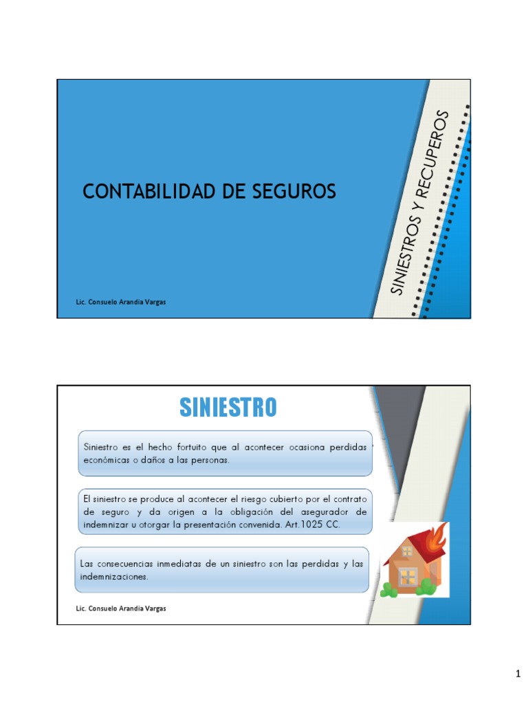 Contabilidad de Siniestros en Seguros | PDF | Contabilidad | Póliza de ...