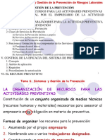 Sistemas y recursos de prevención de riesgos laborales