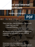 External and Internal Criticism On The Readings in Philippine History