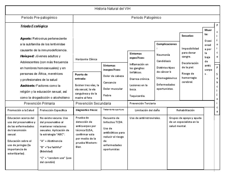 Esquema de La Historia Natural Del VIH | PDF | VIH | Condón
